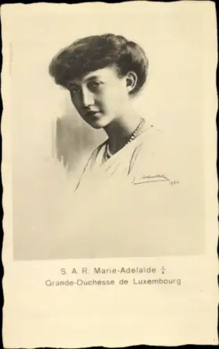 Künstler Ak Großherzogin Marie-Adelaide von Luxemburg, Portrait
