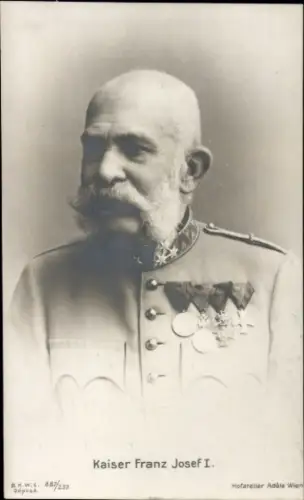 Ak Kaiser Franz Joseph I., Portrait in Uniform