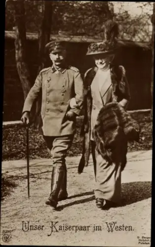 Ak Deutsches Kaiserpaar im Westen, Kaiser Wilhelm II., Kaiserin Auguste Viktoria, NPG 5311