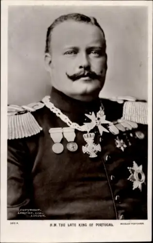 Ak König Karl I. von Portugal, Portrait in Uniform