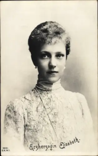 Ak Erzherzogin Elisabeth Petznek, Rote Erzherzogin, Portrait