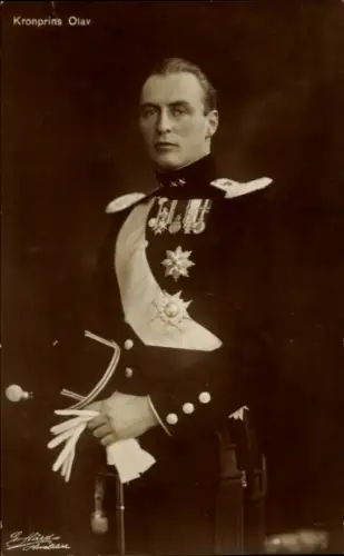 Ak Kronprinz Olav von Norwegen, Portrait
