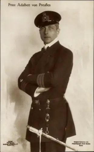 Ak Prinz Adalbert von Preußen, Uniform, Säbel