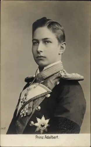 Ak Prinz Adalbert von Preußen, Portrait in Uniform