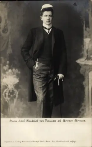 Ak Prinz Eitel Friedrich von Preußen als Bonner Borusse