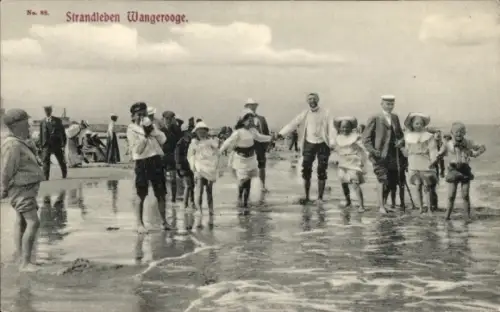Ak Nordseebad Wangerooge, Badegäste am Strand