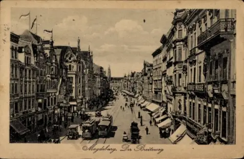 Ak Magdeburg an der Elbe, Magdeburg. Der Breiteweg