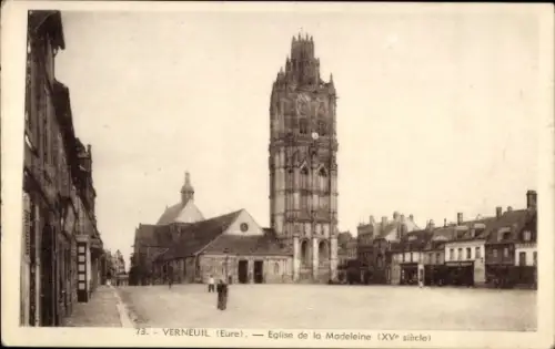 Ak Verneuil Eure, Eglise de la Madeleine