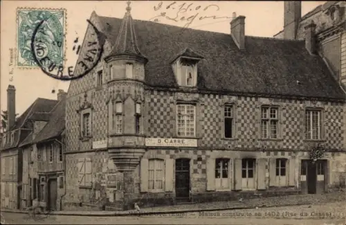 Ak Verneuil sur Avre Eure, Rue du Canon, Geschäft D. Carré
