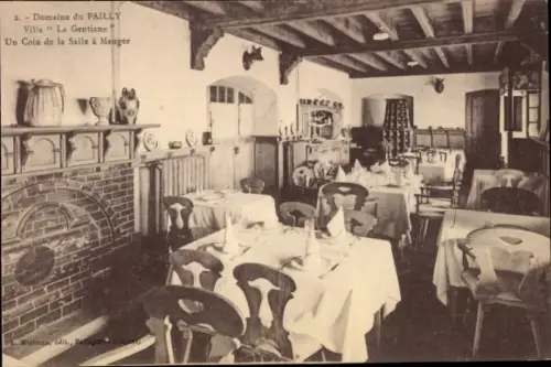 CPA Jura, Domaine du Pailly, Villa La Gentiane, un Coin de la Salle à Manger