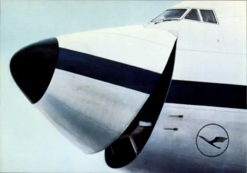 Ak Passagierflugzeug der Lufthansa, geöffnetes Bugtor