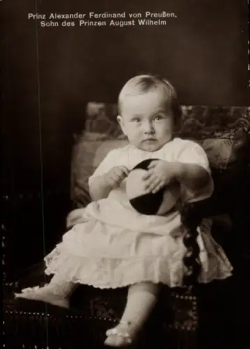 Ak Prinz Alexander Ferdinand von Preußen, Sohn des Prinzen August Wilhelm, NPG
