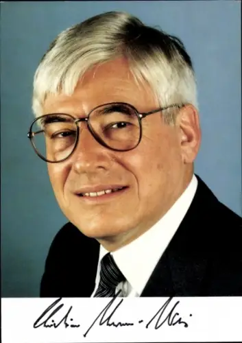 Ak Politiker Dr. Christian Schwarz-Schilling, Bundesminister für Telekommunikation, Autogramm