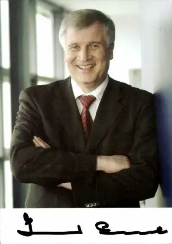 Ak Politiker Horst Seehofer, Bundesminister für Ernährung, Landwirtschaft, Autogramm