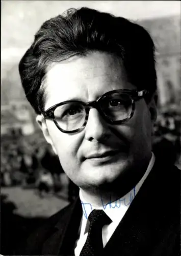 Foto Portrait Hans Jochen Vogel, Autogramm