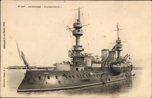 Ak Französisches Kriegsschiff, Cuirassé Jaureguiberry