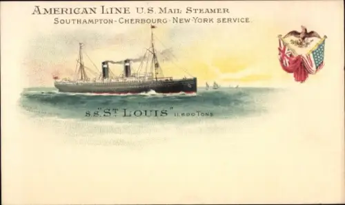 Ak American Line, US Mail Steamer, SS St. Paul