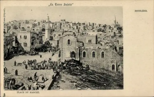 CPA Bethléem Palestine, Place du Marche