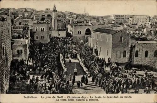 CPA Bethléem Palestine, Fiesta de Navidad, Jour de Noel