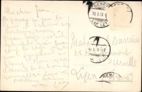 Ak Genf Stadt Schweiz, Pont du Mont-Blanc, Schwäne, Möwen