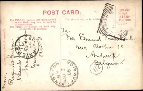 Ak Port Antonio Jamaika, Leuchtturm, Dampfer