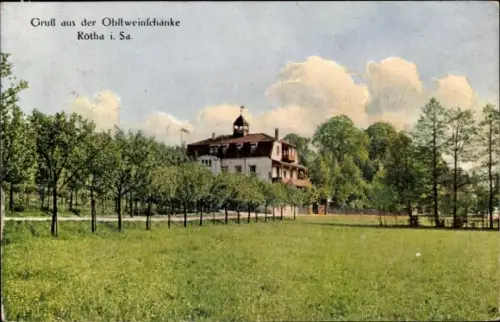 Ak Rötha in Sachsen, Obstweinschänke
