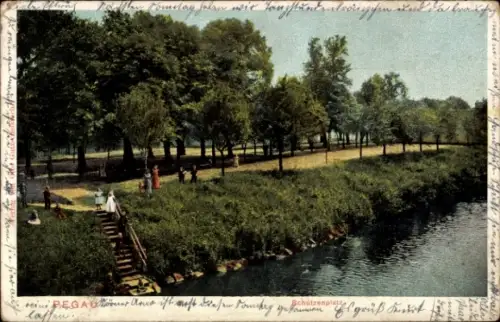 Ak Pegau in Sachsen, Schützenplatz