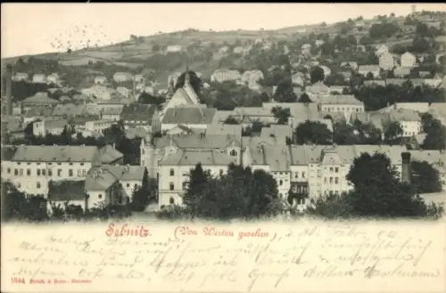 Ak Sebnitz Sächsische Schweiz,  Stadtansicht von Westen