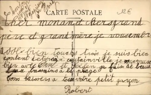 Ak Agon Coutainville Manche, Vue Générale du Vieux  Epicerie à Louis