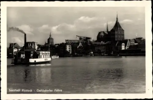 Ak Rostock in Mecklenburg Vorpommern, Gehlsdorfer Fähre