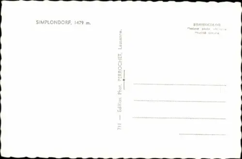 Ak Simplon Kanton Wallis, Dorf mit Umgebung