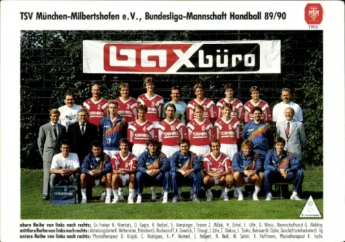 Ak Handball, TSV München-Milbertshofen, Bundesliga-Mannschaft Handball 89/90