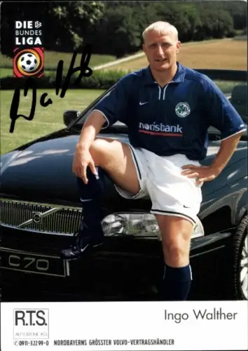 Autogrammkarte Fußballer Ingo Walther, SpVgg Greuther Fürth, Autogramm