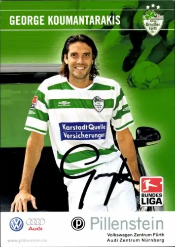 Autogrammkarte Fußballer George Koumantarakis, SpVgg Greuther Fürth, Autogramm
