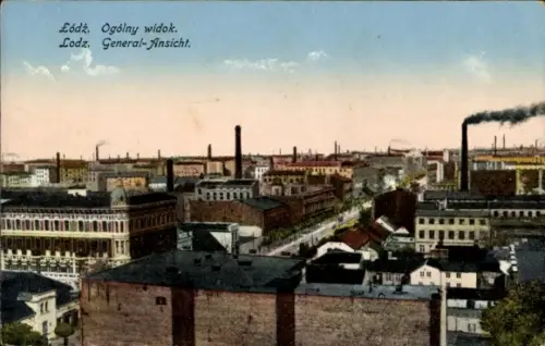 Ak Łódź Lodz Lodsch Polen, Gesamtansicht