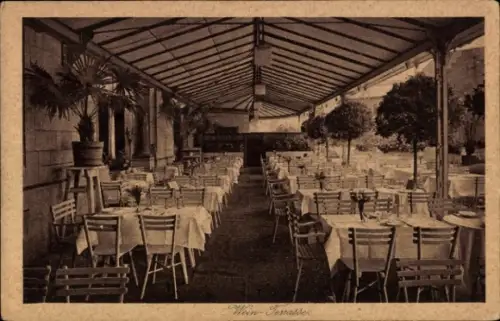 Ak Berlin Charlottenburg, Kurfürstendamm 10, Regina Palast, Wein-Terrasse