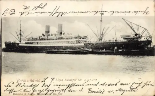 Ak Dampfer Gr. Kurfürst, Norddeutscher Lloyd Bremen