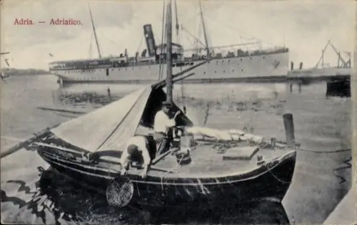 Ak Rijeka Fiume Kroatien, Hafen, Dampfer