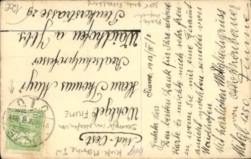 Ak Rijeka Fiume Kroatien, Riva Szapary