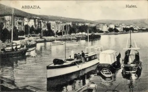 Ak Opatija Abbazia Kroatien, Hafen