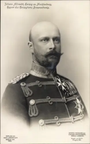 Ak Johann Albrecht zu Mecklenburg-Schwerin, Regent des Herzogtums Braunschweig