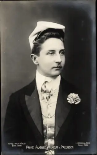 Ak August Wilhelm Prinz von Preußen als Student, Portrait
