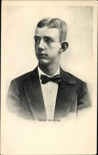 Ak Prinz Wilhelm von Schweden, Portrait