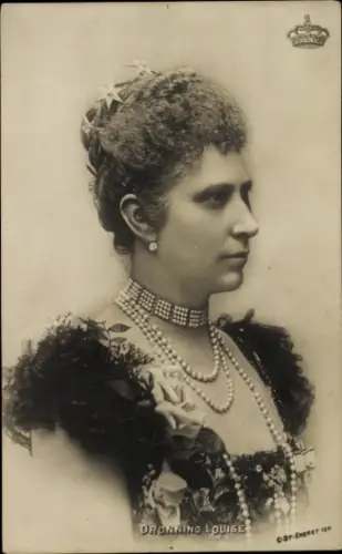 Ak Königin Louise von Dänemark, Louise von Schweden Norwegen, Portrait
