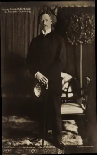 Ak Herzog Friedrich Ferdinand zu Holstein Glücksburg, Portrait
