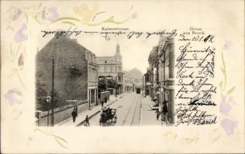 Präge Passepartout Ak Beeck Duisburg im Ruhrgebiet, Kaiserstraße