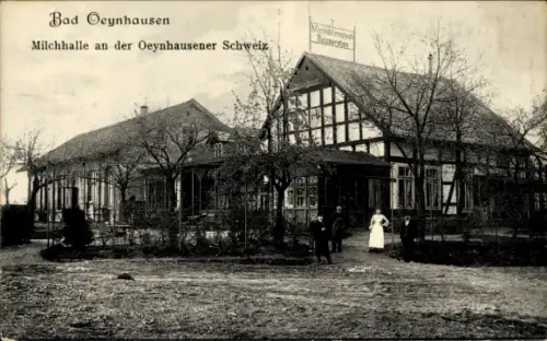 Ak Bad Oeynhausen in Nordrhein Westfalen, Milchhalle an der Oeynhausener Schweiz 