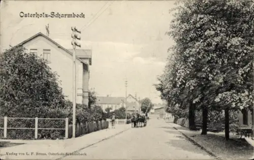 Ak Osterholz Scharmbeck in Niedersachsen, Straßenpartie