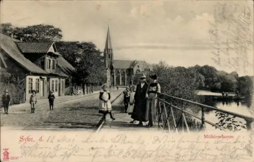 Ak Syke in Niedersachsen, Mühlendamm