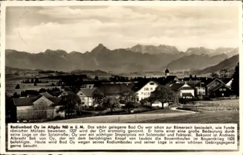 Ak Oy Mittelberg Allgäu, Gesamtansicht, Radiumbad